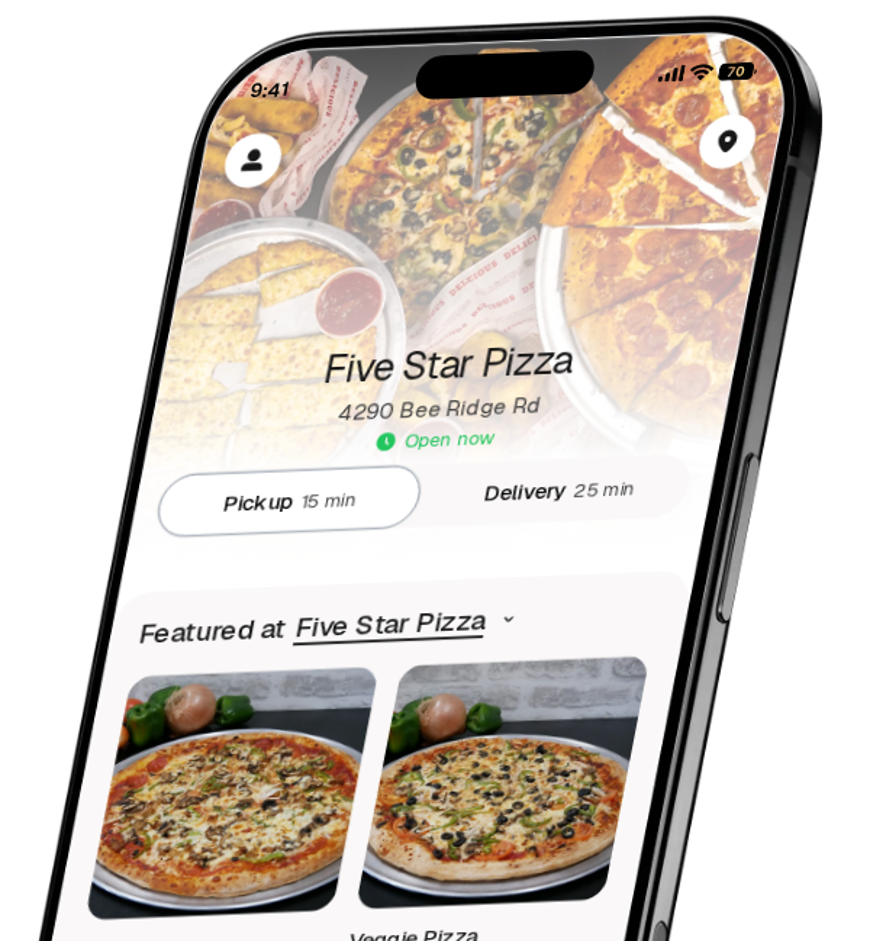 Five Star Pizza app preview