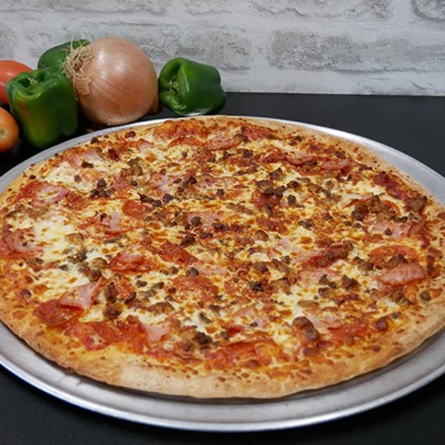 8" All The Meats Pizza.